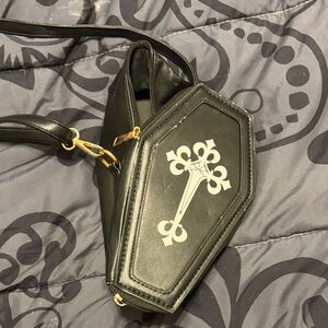 Black Coffin Crossbody Bag
